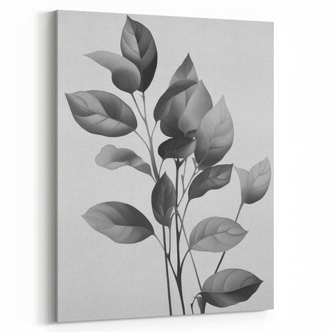 Vintage Botanical Art Prints: Monochrome Leaves