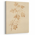 Vintage Botanical Art Prints – Soft Beige Leaf Illustration