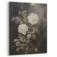 Vintage Botanical Art Prints: White Roses in Bloom