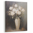 Vintage Botanical Art Prints: White Roses in Vase