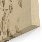 Vintage Botanical Art Prints: Soft Leaves in Beige