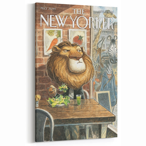New Yorker Poster – April 7, 2014 Lion Cafe Art
