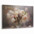 Vintage Botanical Art Prints – Soft Pink Roses in Vase Illustration