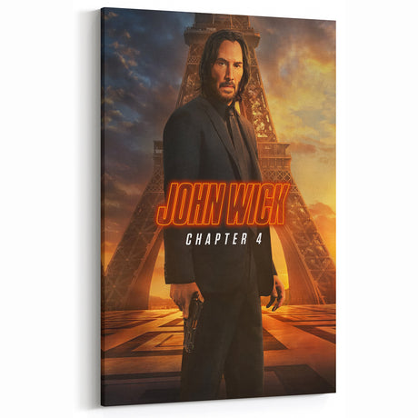 2020s Vintage Movie Poster – John Wick Chapter 4 Retro Film Print