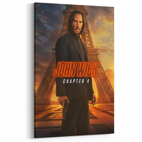 2020s Vintage Movie Poster – John Wick Chapter 4 Retro Film Print