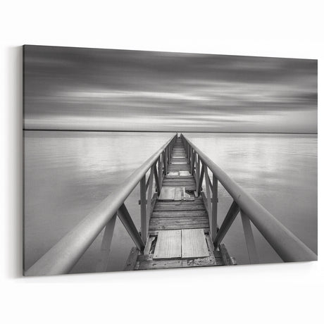 Black & White Fine Art Photography Wall Art – Pier Perspective
