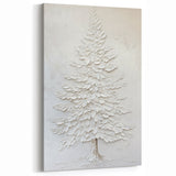 Minimalist White Tree – Textured Botanical & Nature Art Prints