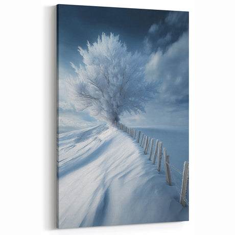 Frozen Serenity Tree – Winter Landscape & Nature Art Prints