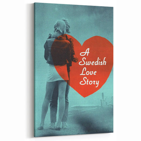 1970s Vintage Movie Poster – Classic 70s Film Art of A Swedish Love Story
