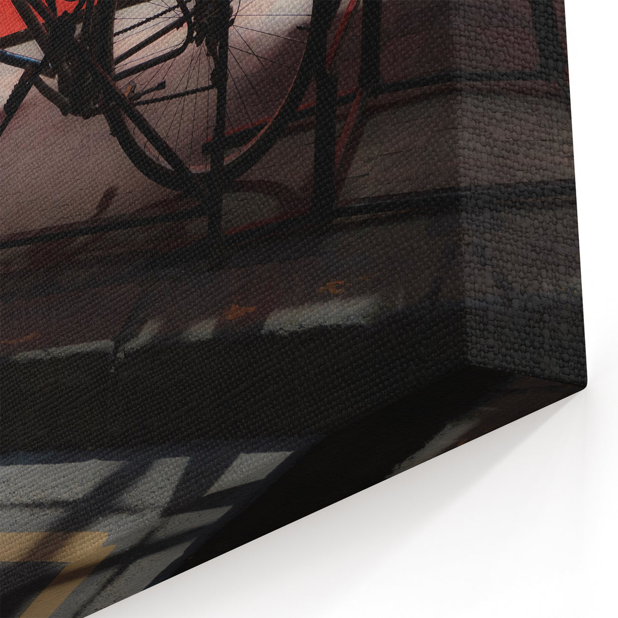 Bicycle in Shadows - Fine Art Photography Metal Prints