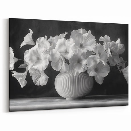 Monochrome Floral Elegance - Fine Art Photography Framed Prints
