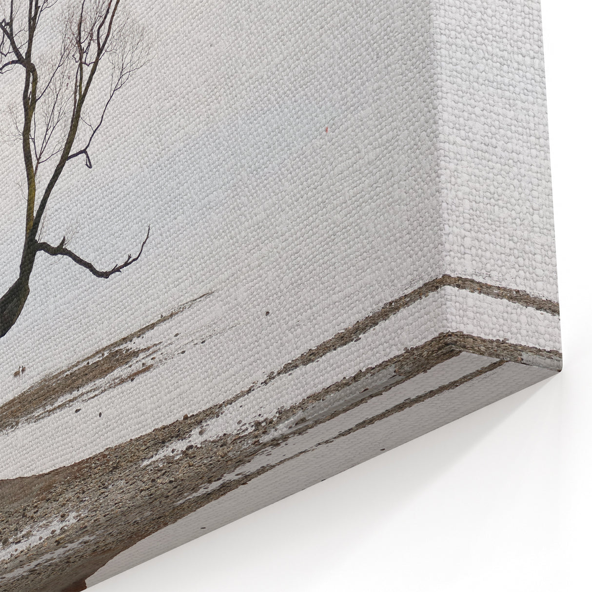 Moody Modern Wall Art – Minimalist Lone Tree & Misty Landscape