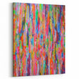 Abstract Canvas Wall Art – Vibrant Multicolor Drip Painting