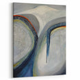 Moody Modern Wall Art – Abstract Gray & Blue Fluid Painting