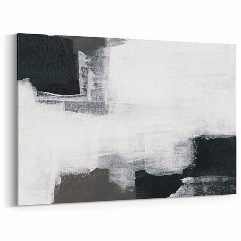 Earthen Harmony Abstracts - Black and White Wall Art
