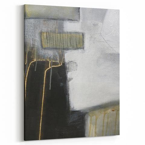 Black and White Moody Modern Wall Art – Abstract Canvas Print