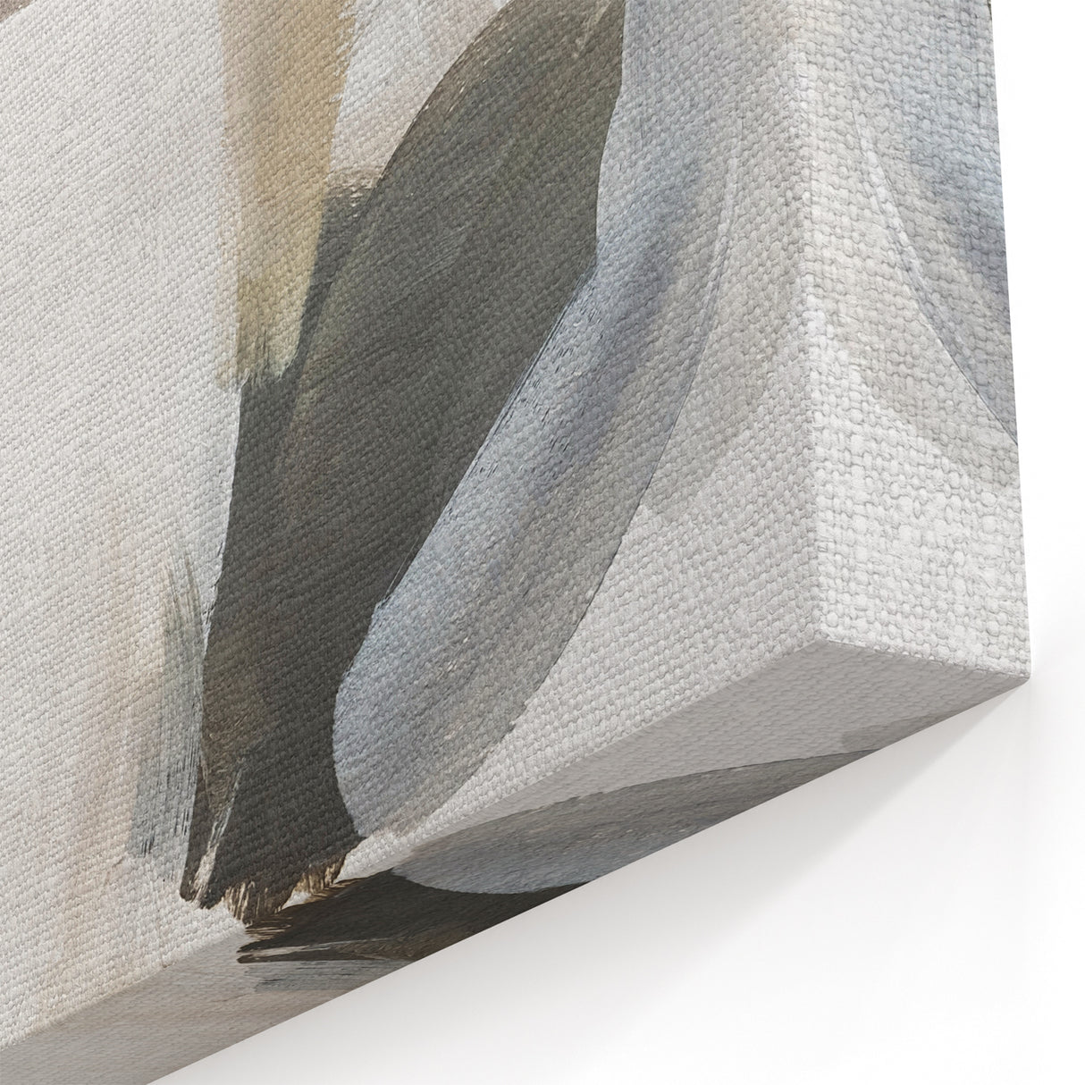 Elegant Moody Modern Wall Art – Abstract Black & Beige Canvas