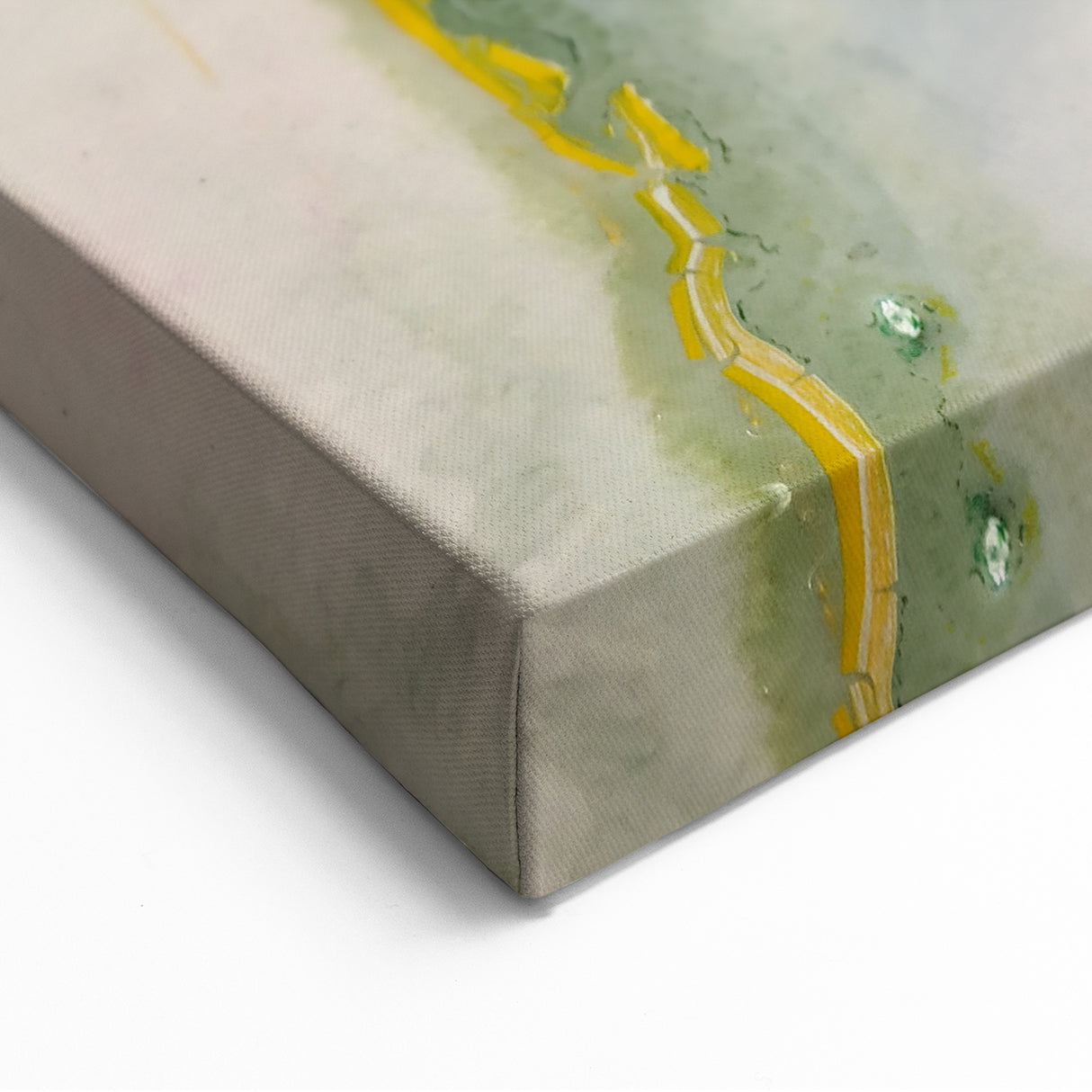 Organic Moody Modern Wall Art – Abstract Green & Orange Canvas