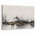 Large Abstract Canvas – Moody Modern Wall Art in Red, Black & Green
