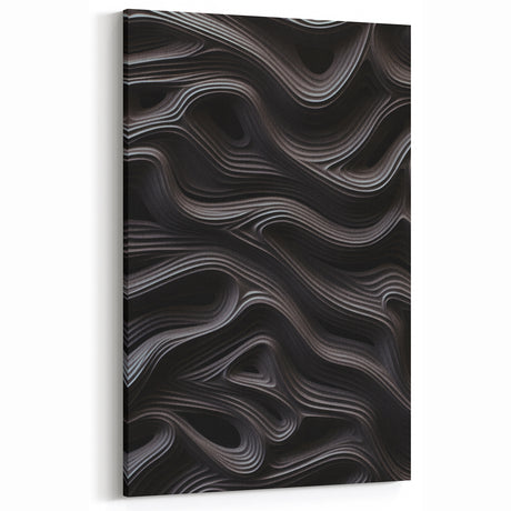 Moody Modern Wall Art – Contemporary Abstract Canvas in Gold & Teal