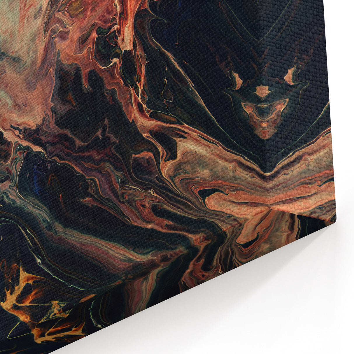 Large Abstract Wall Art – Moody Contemporary Painting in Black & Burgundy