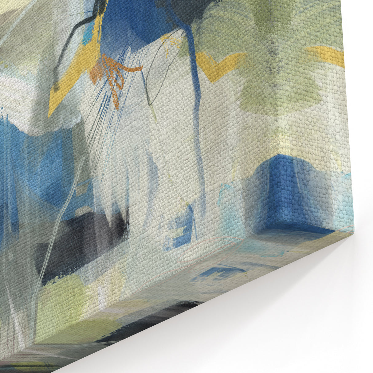 Contemporary Abstract Art – Modern Canvas in Navy Blue & Beige