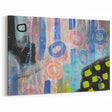 Abstract Wall Art – Playful Modern Canvas in Blue, Pink & Pastel Hues