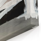 Large Abstract Wall Art – Monochrome Modern Painting in Gray & White