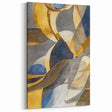 Large Abstract Wall Art – Luxe Modern Painting in Gold & Dark Gray