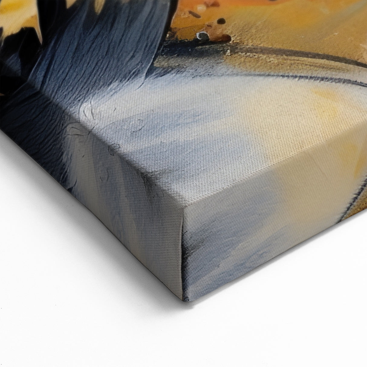 Contemporary Abstract Art – Moody Modern Canvas in Gold & Orange