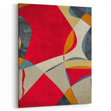 Modern Art Prints – Large Abstract Wall Art in Red, Gold & Teal