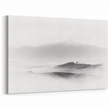 Abstract Canvas Wall Art – Modern Black & White Landscape Print