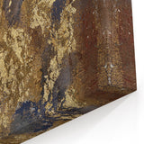 Modern Abstract Paintings – Moody Gold & Brown Metallic Canvas