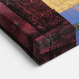 Vibrant Moody Modern Wall Art - Abstract Multicolor & Gold Print