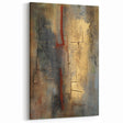 Textured Moody Modern Wall Art - Abstract Gold, Red & Gray Print