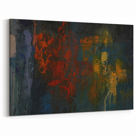 Moody Modern Wall Art – Abstract Expressionist Painting in Bold Hues