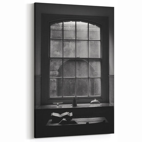 Abstract Canvas Wall Art – Moody Black & White Minimalist Print