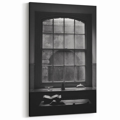 Abstract Canvas Wall Art – Moody Black & White Minimalist Print