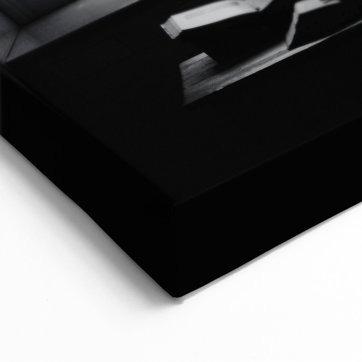 Abstract Canvas Wall Art – Moody Black & White Minimalist Print