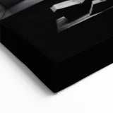 Abstract Canvas Wall Art – Moody Black & White Minimalist Print