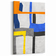 Contemporary Abstract Art – Bold Geometric Canvas in Blue & Yellow