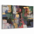 Moody Modern Wall Art – Textured Abstract Painting in Green & Gold