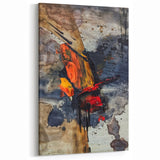Large Abstract Wall Art – Bold Earthy & Fiery Expressionist Painting