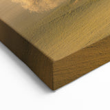 Golden Tree & Cottage Landscape Art – Nature-Inspired Wall Art
