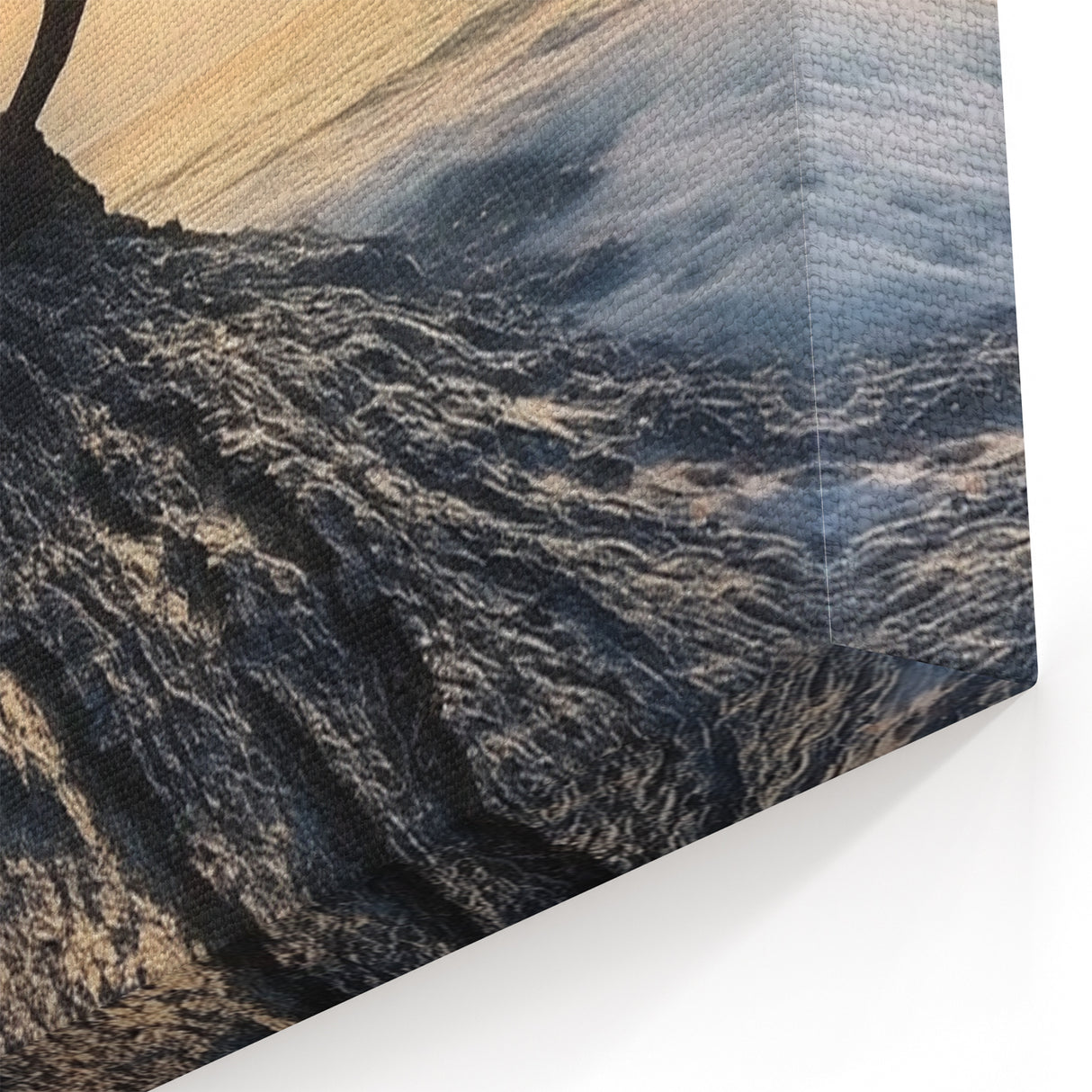 Dramatic Lone Tree at Sunset – Nature Art Print
