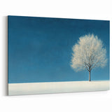Minimalist Winter Tree – Tranquil Snowy Landscape Art Print