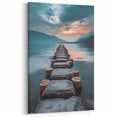 Tranquil Lakeside Pathway – Serene Nature Landscape Art Print