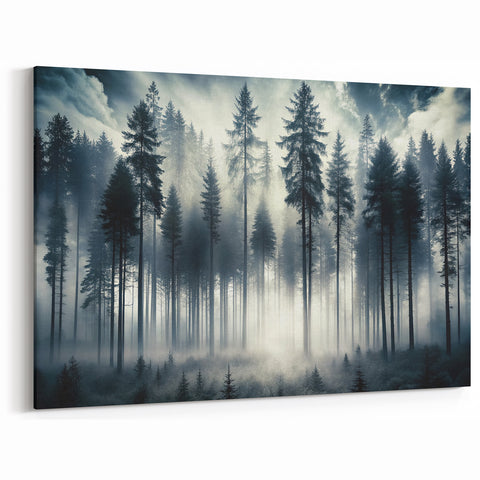 Mystical Forest in the Mist – Fine Art Photography Wall Print