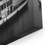 Vintage Tugboat in Fog – Black & White Fine Art Photography Print