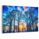 Winter Sunset Through Trees – Fine Art Landscape Photography
